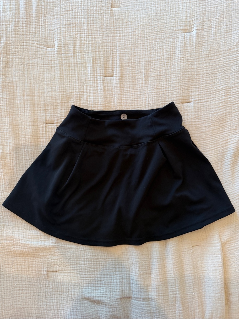 Girls' Black Athletic Skort with Built-In Shorts Size M